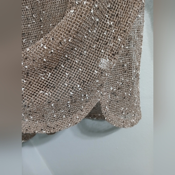 LULU-B Brown Sequin Mesh Top - Picture 3 of 9